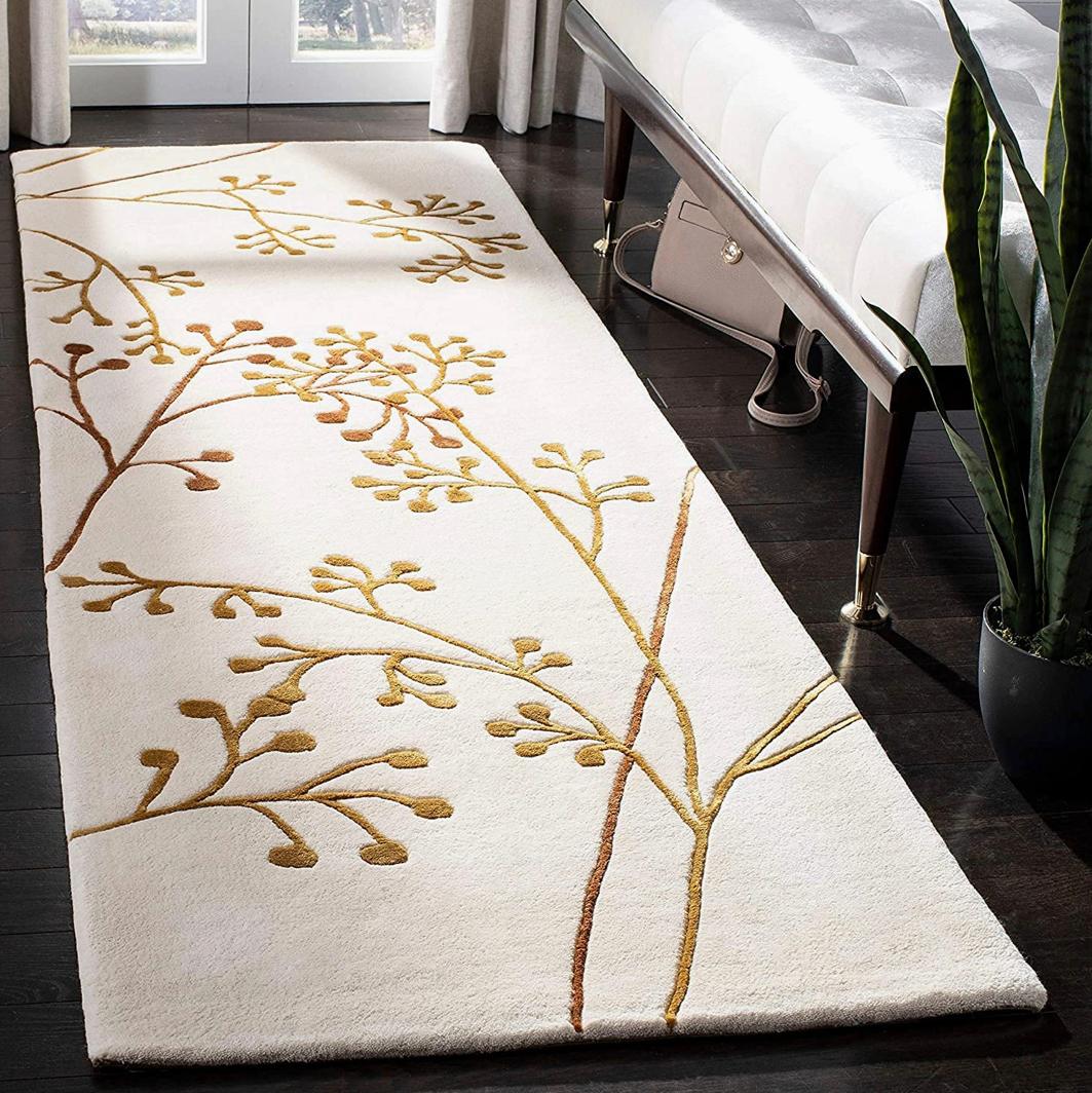 Handmade Floral Runner Woolen Carpet