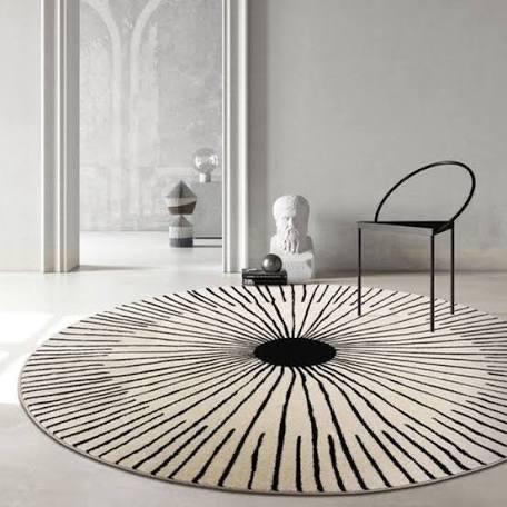 Hand Tufted Round Shape Woolen Carpet