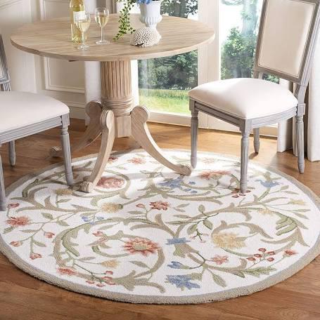 Hand Tufted Round Shape Woolen Carpet