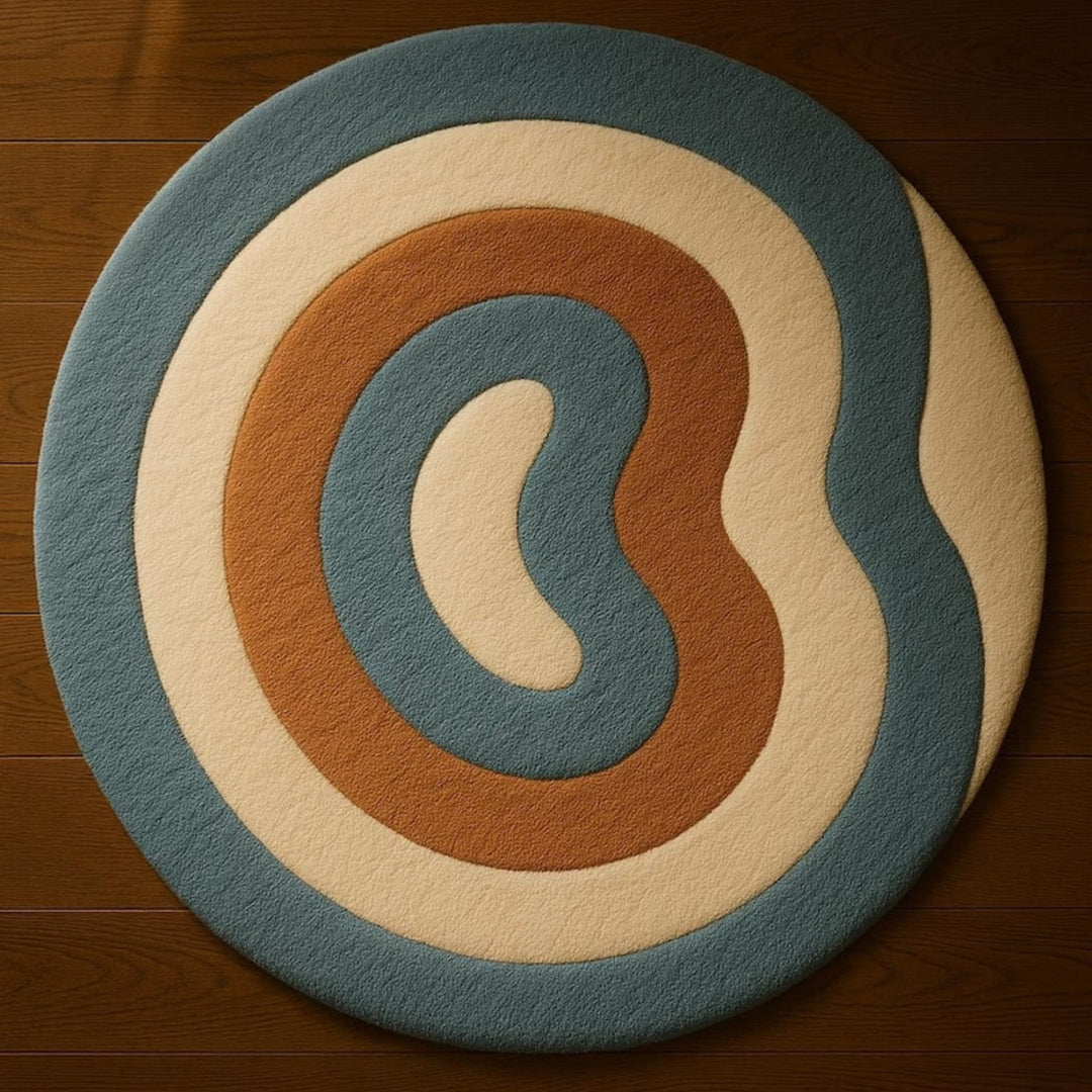 Hand Tufted Round Shape Woolen Carpet