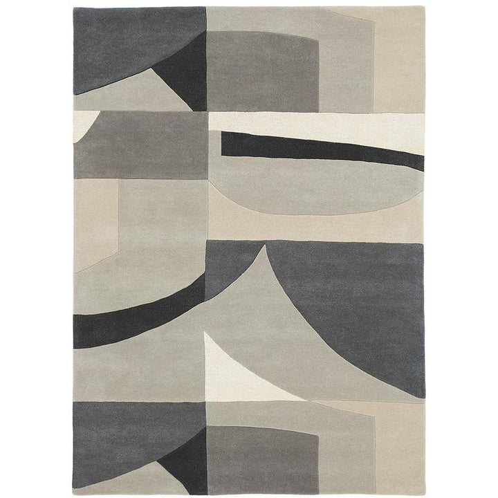 Hand Tufted Modern Grey Shade Woolen Carpet