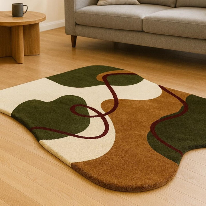 Fludo Irregular Shape Woolen Carpet