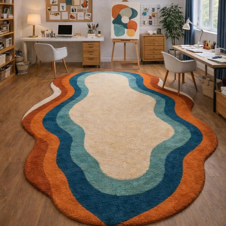 Futon Irregular Shape Woolen Carpet