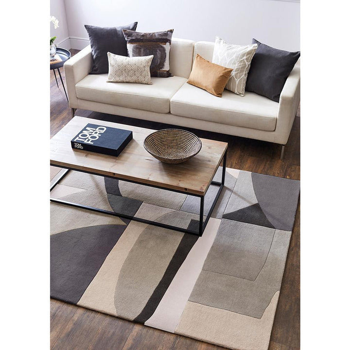 Hand Tufted Modern Grey Shade Woolen Carpet