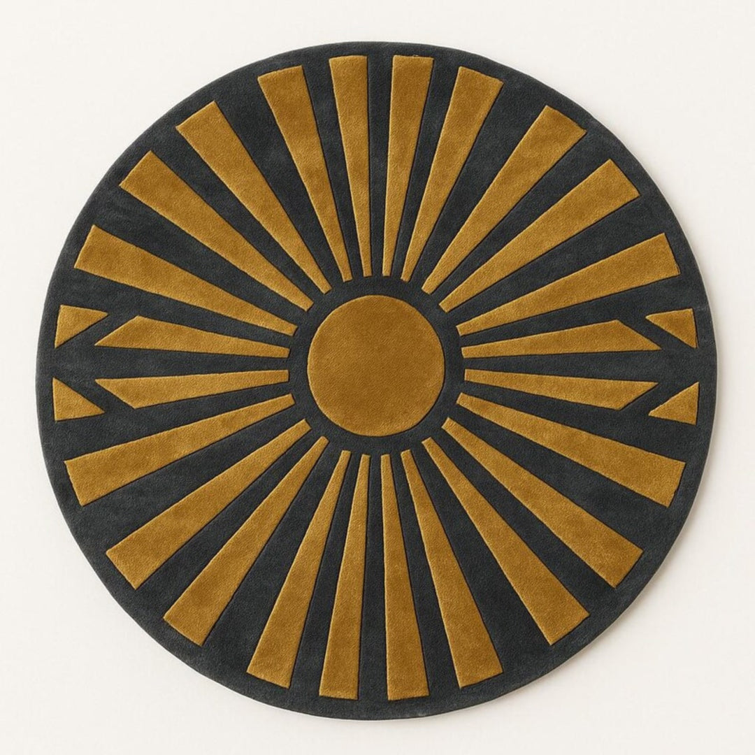 Hand Tufted Round Shape Woolen Carpet