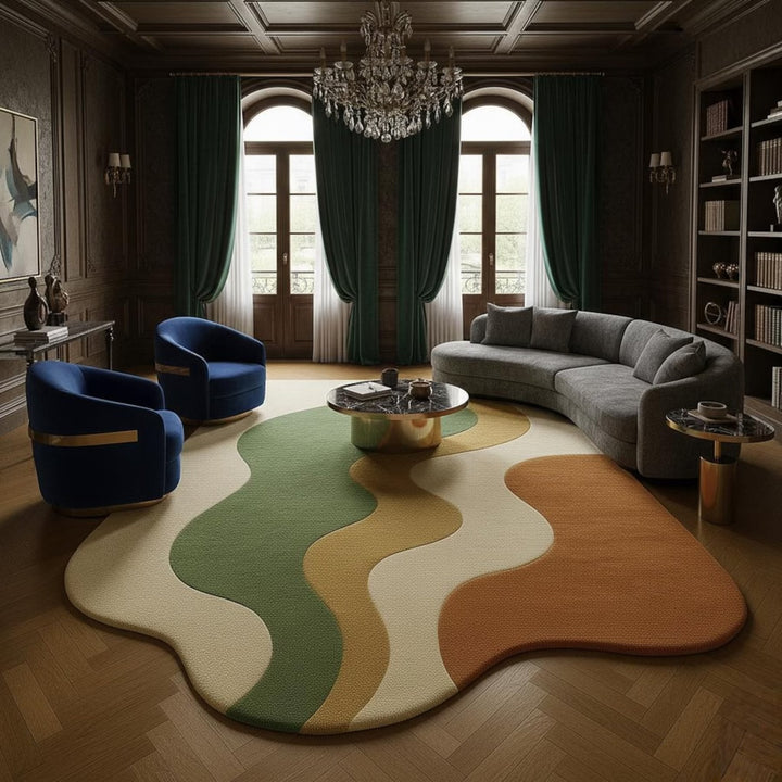 Samiv Irregular Shape Woolen Carpet