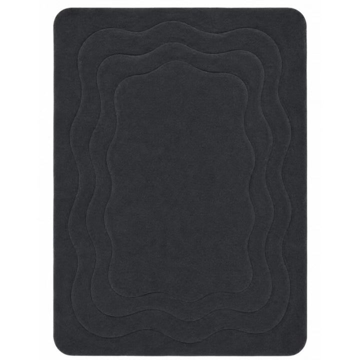Hand Tufted Modern Charcoal Grist Woolen Carpet