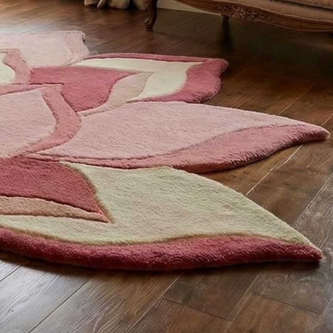 Lotus Irregular Shape Woolen Carpet