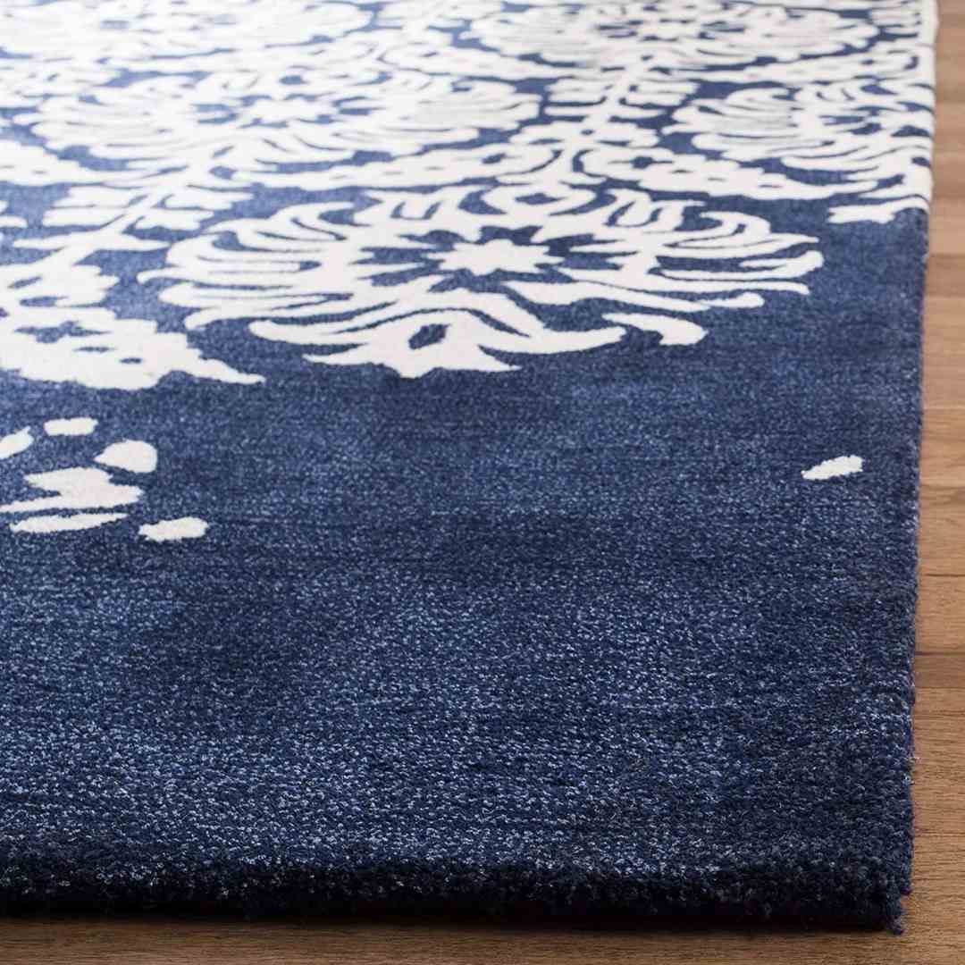 Handmade Modern Luxurious Blue Carpet
