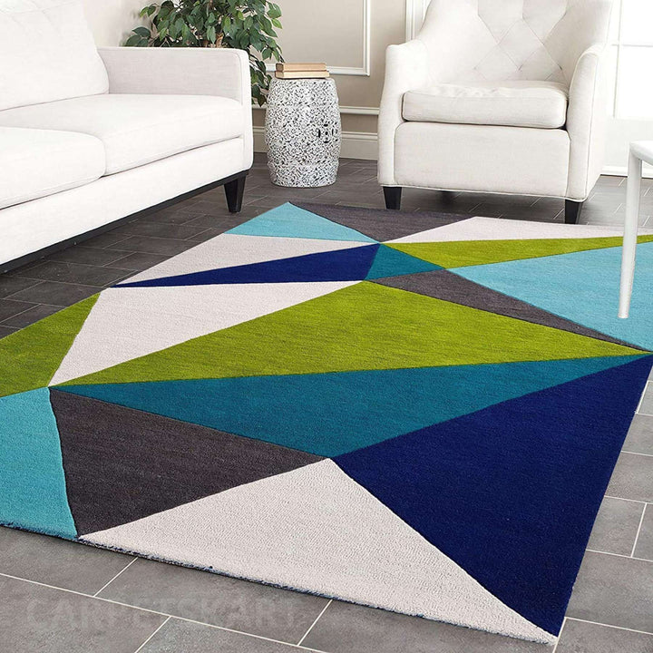 Handmade Geometrical Woolen Modern Carpet