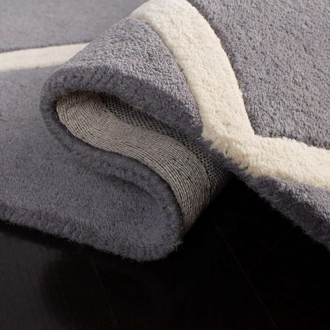 Handmade Woolen Modern Grey Carpet