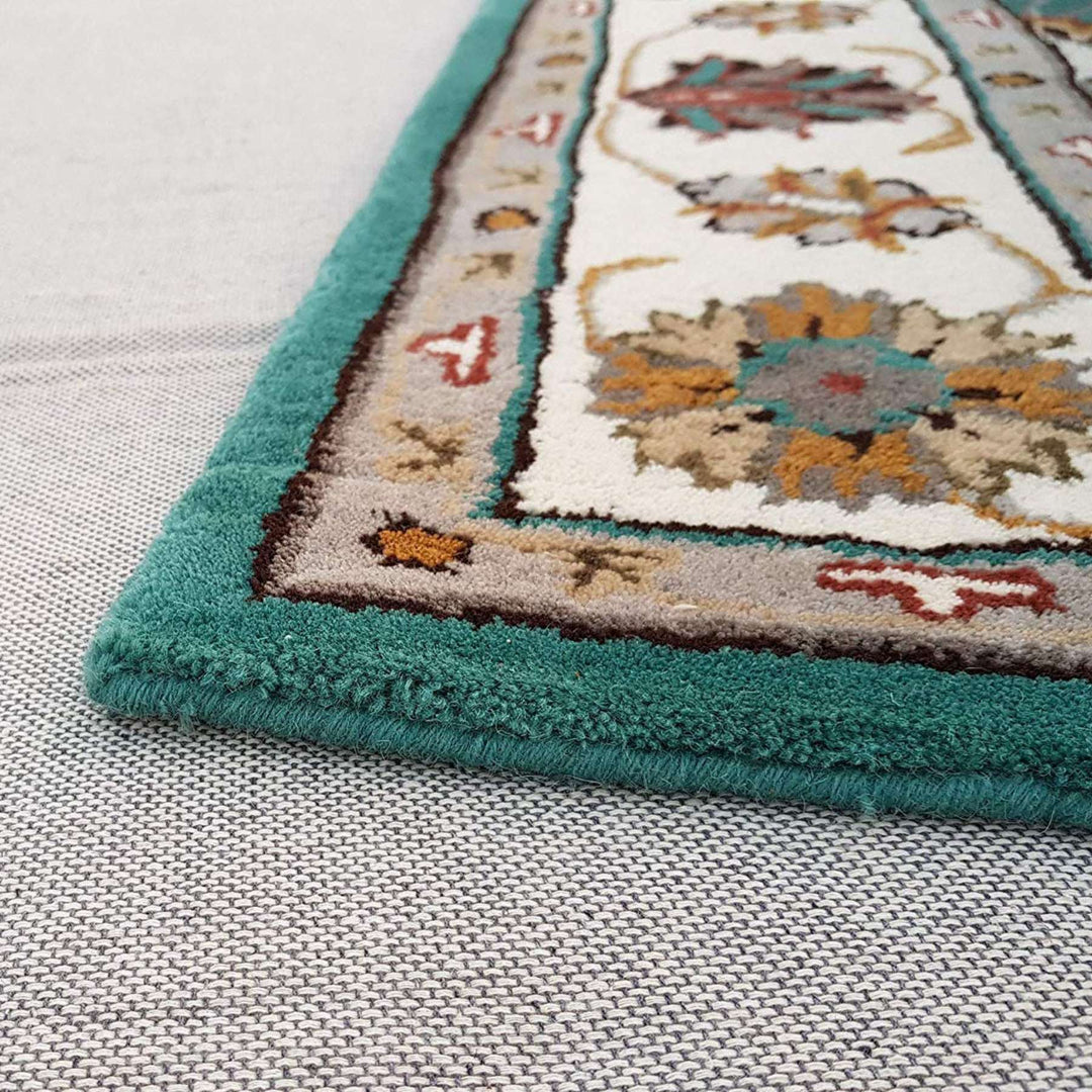 Handmade Persian Green Woolen Carpet
