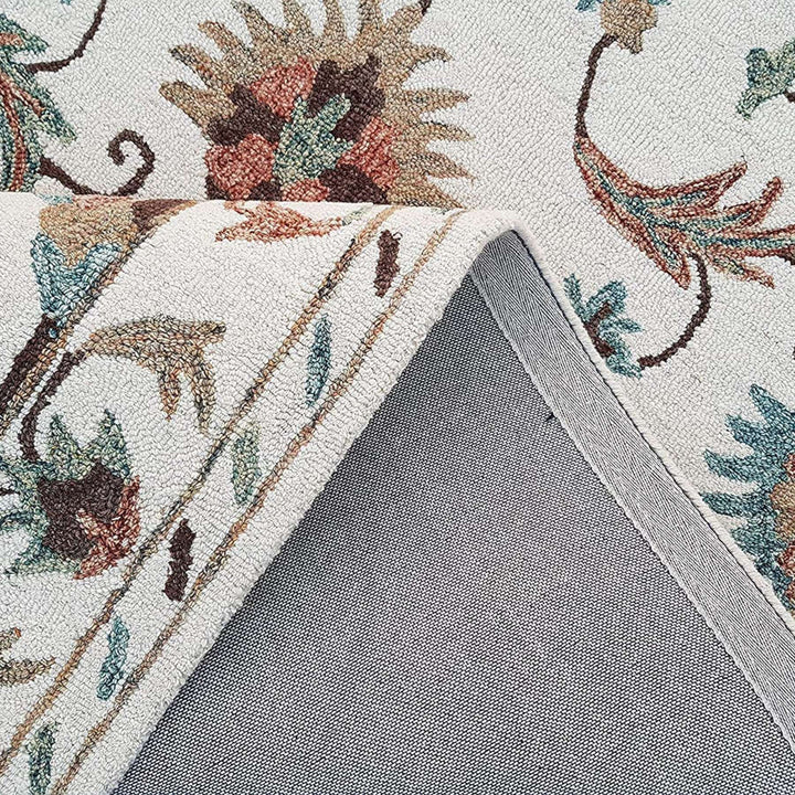 Handmade Persian Luxurious Ivory Woolen Carpet