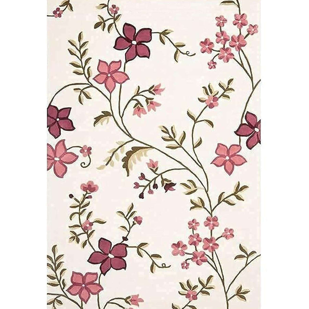 Hand Tufted Floral Tree Wool Carpet