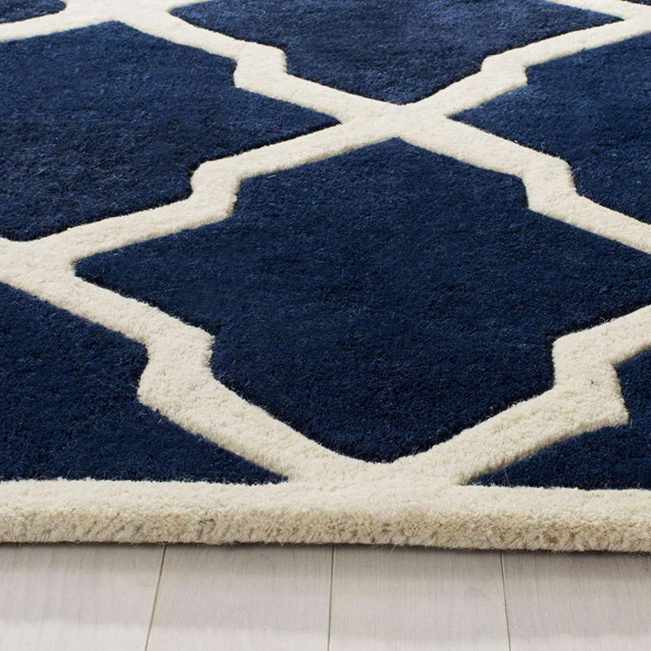 Handmade Modern Blue Shade Woolen Carpet