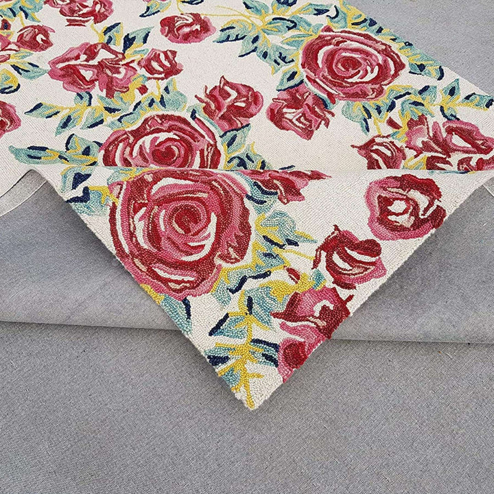 Handmade Woolen Super Soft Floral Carpet