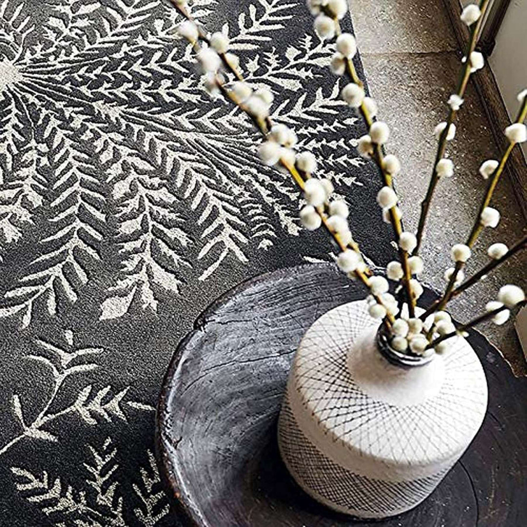 Handmade Persian Black Woolen Carpet