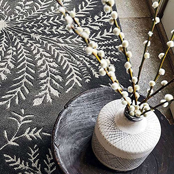 Handmade Persian Black Woolen Carpet