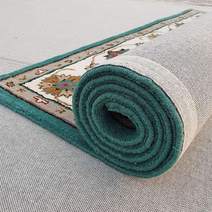Handmade Persian Green Woolen Carpet