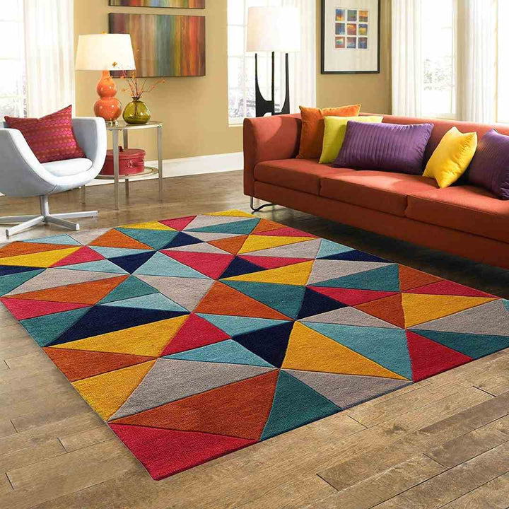 Handmade Modern Triangle Shade Carpet