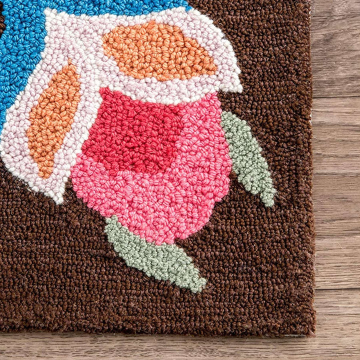 Handmade Woolen Floral Carpet