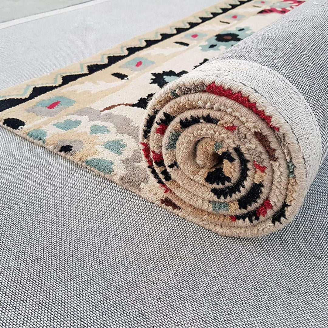 Handmade Floral Woolen Carpet