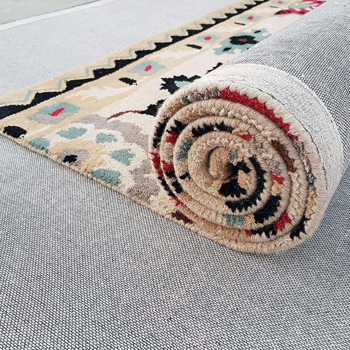 Handmade Floral Woolen Carpet