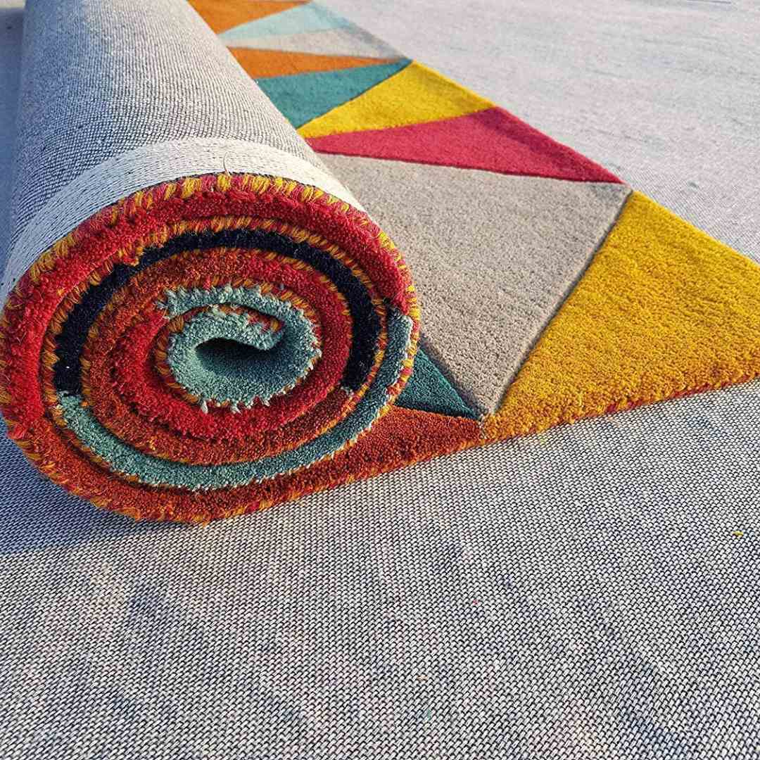 Handmade Modern Triangle Shade Carpet